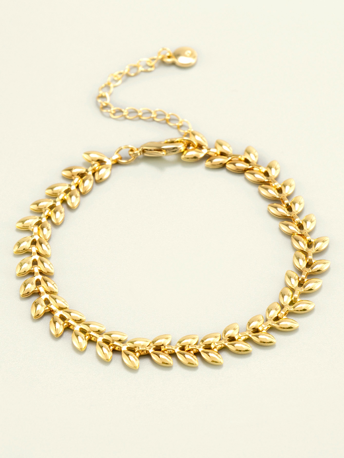 Gold plated Greek Leaf Bracelet