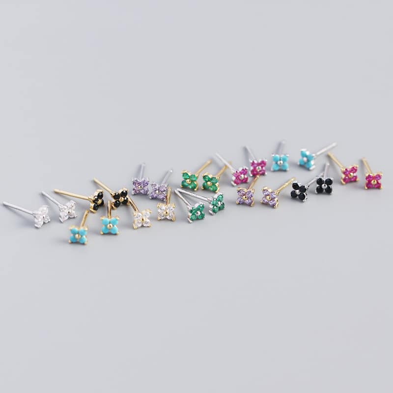 Orecchini geometrici in argento sterling S925, orecchini ovali in metallo